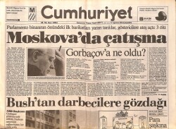 Cumhuriyet Gazetesi 21 Ağustos 1991 - Gorbaçov'a Ne Oldu ? - PKK , Almanya'da da Yasadışı GZ157884 - Gökçekoleksiyon