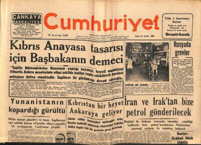 Cumhuriyet Gazetesi 21 Aralık 1956 - İran Ve Iraktan Bize Petrol Gönderilecek GZ85224 - 1