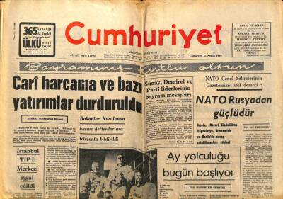 Cumhuriyet Gazetesi - 21 Aralık 1968 - NATO Rusyadan Güçlüdür GZ99409 - 1