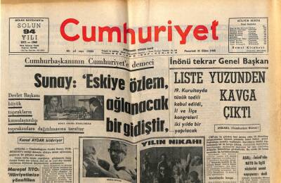 Cumhuriyet Gazetesi 21 Ekim 1968 - Jacqueline Artık Kennedy Değil!.. GZ80337 - 1