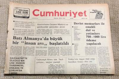 Cumhuriyet Gazetesi 21 Ekim 1977 GZ81 - 1