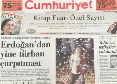 Cumhuriyet Gazetesi 21 Ekim 2004 -İnsa Hakları Danışma Kurulu ,Yürütmenin Yasamanın Önüne Geçtiğini Açıkladı Başbakancı Rejim GZ30850 - 1