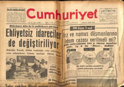 Cumhuriyet Gazetesi 21 Eylül 1962 - 993 Kazak Ailesi Rusyaya Gidiyor GZ80011 - 1