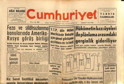 Cumhuriyet Gazetesi 21 Eylül 1963 - Adanada Sahte 1000 Liralık Basan Bir Şebeke Ele Geçirildi GZ85366 - 1