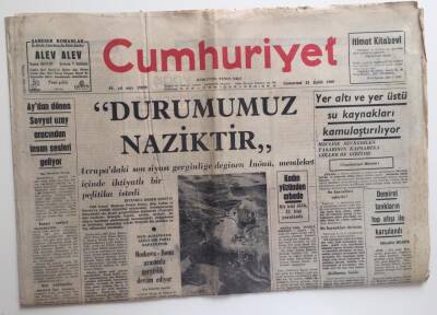 Cumhuriyet Gazetesi 21 Eylül 1968 - Yer Altı Ve Yer Üstü Su Kaynakları Kamulaştırılıyor GZ6369 - 1
