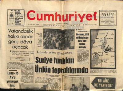 Cumhuriyet Gazetesi 21 Eylül 1970 - Yugoslavlardan Sonra Romenler de İmreden Gizli Belgeler Almışlar GZ87232 - 1