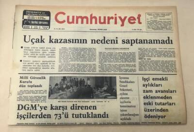 Cumhuriyet Gazetesi 21 Eylül 1976 GZ921 - 1