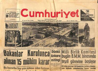 Cumhuriyet Gazetesi 21 Haziran 1960 - Devletin Vatandaşlara Borcu 238 Milyon Lira ! GZ85233 - 1
