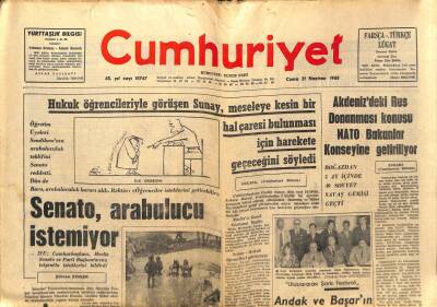 Cumhuriyet Gazetesi - 21 Haziran 1968 - Sağmalcılarda Aşılanan Çocuk Sadece 450 Sadece GZ99454 - 1