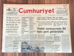Cumhuriyet Gazetesi 21 Haziran 1974 GZ211 - 1