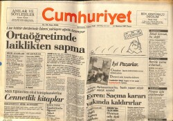 Cumhuriyet Gazetesi 21 Haziran 1987 - Evren Saçma Kararı Yakında Kaldırırlar GZ60862 - 1
