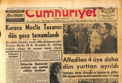 Cumhuriyet Gazetesi 21 Kasım 1960 - Edirne'de Üniversite Açılması İçin Yapılan Etütler İlerliyor - Süreyya Nişanlandı GZ152537 - 1