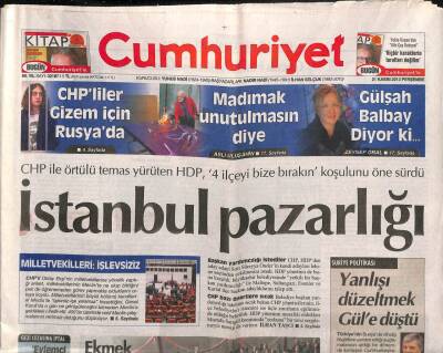 Cumhuriyet Gazetesi 21 Kasım 2013 - ABDde Heybeliada Tasarısı Geçti - Gülşah Balbay Diyor Ki... GZ94624 - 1