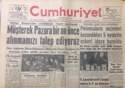 Cumhuriyet Gazetesi 21 Mart 1962 - Altılar Konseyine Verdiğimiz Rapor Açıklandı - GZ12600 - 2
