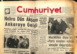 Cumhuriyet Gazetesi 21 Mayıs 1960 - Pandit Nehru Türkiyede GZ103100 - 2