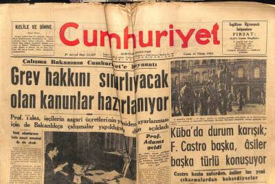 Cumhuriyet Gazetesi 21 Nisan 1961 - Kayseri davası Menderes, Bayar, Kınık Çakın GZ103122 - 1