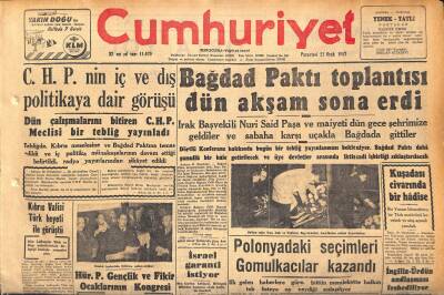 Cumhuriyet Gazetesi 21 Ocak 1957 - İstanbulda Bir Veteriner Fakültesi Kuruluyor - Macaristanda İdam Edilenlerin Sayısı 128 GZ120268 - 1
