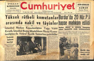 Cumhuriyet Gazetesi 21 Ocak 1958 - Amerikanın Harp Kudreti Rusyanınkinden Aşağı Mı ? - Zorlunun Kıbrısa Dair Beyanatı GZ120413 - 1