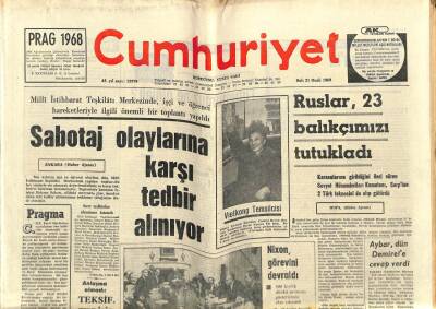 Cumhuriyet Gazetesi 21 Ocak 1969 - Ruslar , 23 Balıkçımızı Tutukladı GZ80253 - 1