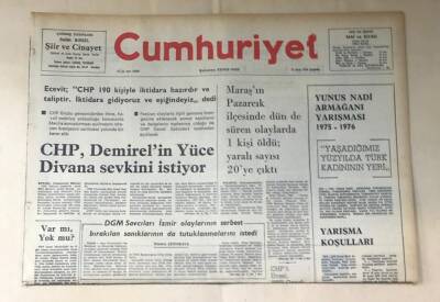 Cumhuriyet Gazetesi 21 Ocak 1976 GZ505 - 2