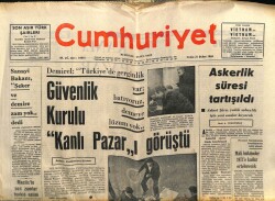 Cumhuriyet Gazetesi 21 Şubat 1969 - Güvenlik Kurulu Kanlı Pazarı Görüştü GZ103059 - 1