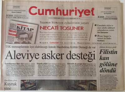 Cumhuriyet Gazetesi 21 Şubat 2002 - Aleviye Asker Desteği GZ25065 - 1