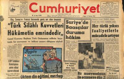 Cumhuriyet Gazetesi 21 Temmuz 1963 - Suriyede Baasçılar Duruma Hakim - Yüce Divan Dün Baydurun Dosyasını Meclise İade Etti GZ120694 - 1