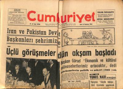 Cumhuriyet Gazetesi 21 Temmuz 1964 - AP Genel Başkan Vekili Siyasi Aftan Bahsetti GZ88419 - 1