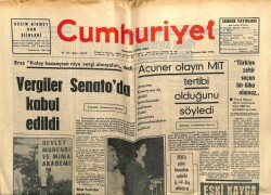 Cumhuriyet Gazetesi 21 Temmuz 1970 - Vergiler Senatoda Kabul Edildi GZ103039 - 1