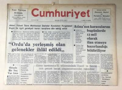 Cumhuriyet Gazetesi 21 Temmuz 1976 GZ287 - 1