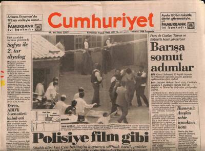 Cumhuriyet Gazetesi 21 Temmuz 1988 - Türk Azınlığın Durumu Gündemde,Sofya İle 2. Tur GZ89010 - 1