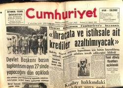 Cumhuriyet Gazetesi 22 Ağustos 1960 - İhracat Ve İstihsale Ait Krediler Azaltılmayacak GZ103087 - 2