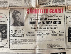 Cumhuriyet Gazetesi 22 Ağustos 1965 - Atina'da Durum Gergin - Sovyet Rusya'dan Notlar - Eskişehir'de Bir MP Adayı Ölü Olarak Bulundu - Zeki Müren Afiş GZ138973 - 2