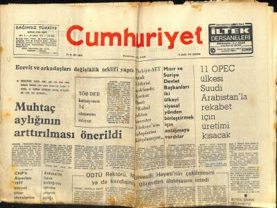 Cumhuriyet Gazetesi 22 Aralık 1976 - 11 OPEC Ülkesi Suudi Arabistanla Rekabet İçin Üretimi Kısacak GZ88334 - 1