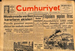 Cumhuriyet Gazetesi 22 Ekim 1944 - İngiliz Ordusu Selaniğe Yürüyor GZ70180 - 1