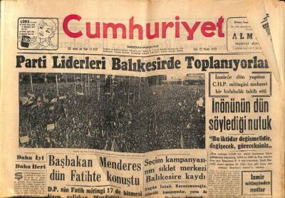 Cumhuriyet Gazetesi 22 Ekim 1957 - Dün 500 Ton Balık Denize Döküldü GZ85186 - 1