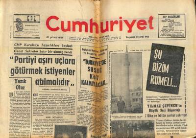 Cumhuriyet Gazetesi 22 Eylül 1966 - Çağlayangil Tumbas İle Görüşeceğim - 1967 Yılının En Güzel Kırmızısı Seçildi GZ121301 - 1