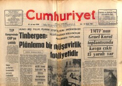 Cumhuriyet Gazetesi 22 Kasım 1966 - Tinbergen Planlama Bir Müşavirlik Faaliyetidir GZ103142 - 1