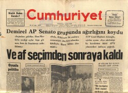 Cumhuriyet Gazetesi 22 Kasım 1969 - Ve Af Seçimden Sonraya Kaldı GZ103425 - 2