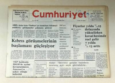 Cumhuriyet Gazetesi 22 Kasım 1975 GZ751 - 1