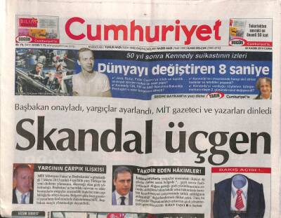 Cumhuriyet Gazetesi 22 Kasım 2013 - Batının Gölge Oyunu Ve Çin Sineması - Erdoğanın Kayıt Endişesi GZ94623 - 1