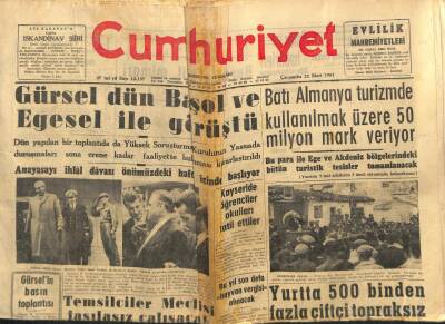 Cumhuriyet Gazetesi 22 Mart 1961 - Sovyetler Kıbrıs Ekonomisinde Hakimiyet Kurmağa Çalışıyorlar GZ80328 - 1