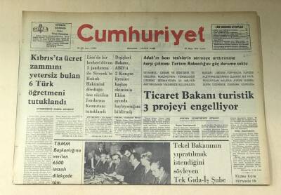 Cumhuriyet Gazetesi 22 Mart 1974 GZ606 - 1
