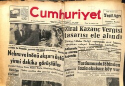 Cumhuriyet Gazetesi 22 Mayıs 1960 - Zirai Kazanç Vergisi Ele Alındı GZ103099 - 2