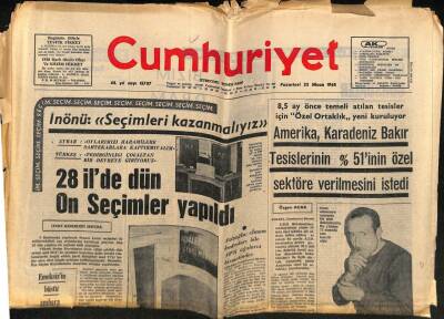 Cumhuriyet Gazetesi 22 Nisan 1968 - Hasan Tez Vefat Etti GZ80429 - 1