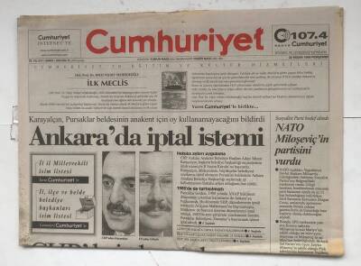 Cumhuriyet Gazetesi 22 Nisan 1999 - Özal Baysala 12 Yıl Hapis GZ8478 - 1