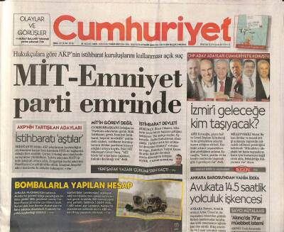 Cumhuriyet Gazetesi 22 Ocak 2019 - Ya Suriye Ya Konsey - İzmire Geleceği Kim Taşıyacak GZ94569 - 1