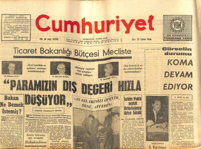 Cumhuriyet Gazetesi 22 Şubat 1966 - Ticaret Bakanlığı Bütçesi Mecliste GZ80115 - 1