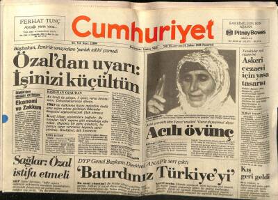 Cumhuriyet Gazetesi 22 Şubat 1988 - Doğum Günü Hediyesi GZ56864 - 1