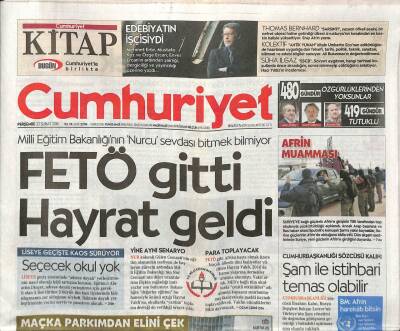 Cumhuriyet Gazetesi 22 Şubat 2018 - DİSKin Araştırmasına Göre 15 Milyon Emekçi Ay Sonunu Getiremiyor GZ94490 - 1